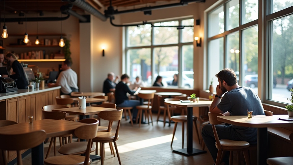 Café interior with comfortable seating
